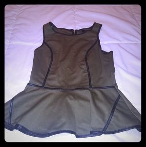 Olive green sleeveless top Small
